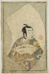 Skuespilleren Onoe Kikugoro I, fra "A Picture Book of Stage Fans (Ehon butai ogi)" av Katsukawa Shunsho