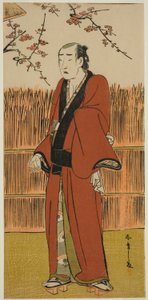 Onoe Matsusuke I som Baramon no Kichi i stykket Hatsumombi Kuruwa Soga, fremført på Nakamura Theatre den første måneden, av Katsukawa Shunsho