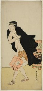 Skuespilleren Onoe Matsusuke I som Palanquin-bæreren Gohei i stykket Kitekaeru Nishiki no Wakayaka, fremført på Nakamura Theatre i den ellevte måneden, 1780 av Katsukawa Shunsho