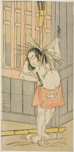 Skuespilleren Otani Hiroji III, muligens som Akaneya Hanshichi i stykket Fuji no Yuki Kaikei Soga (Snø på Fuji-fjellet: Soga Vendetta), fremført på Ichimura-teatret fra den femtende dagen i den første måneden, 1770 av Katsukawa Shunsho