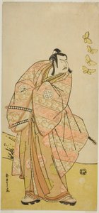 tee a c and r Ota ni hiroji ii s roll new ro and wond member tee pay flower oed Masakado festival, opptre på tee tee Ichimura tee member tee event gate th, 1789 av Katsukawa Shunsho