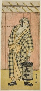 Otani Hiroji III som Maruya Gorohachi i stykket Kotobuki Banzei Soga, fremført på Ichimura Theatre i den femte måneden, av Katsukawa Shunsho
