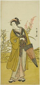 Skuespilleren Otani Tomoemon I som Otsuma i stykket Kabuki no Hana Bandai Soga, fremført på Ichimura-teatret i den fjerde måneden, 1781 av Katsukawa Shunsho
