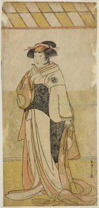 Yamashita Kinsaku II som Lady Manko (Manko Gozen) i Play Hatsumombi Kuruwa Soga, fremført på Nakamura Theatre den første måneden, av Katsukawa Shunsho