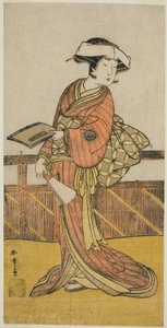 Yamashita Kinsaku II som Oishi (?) i Play Kanadehon Chushin Nagori no Kura (?), fremført på Nakamora Theatre i den niende måneden, 1780 (?) av Katsukawa Shunsho