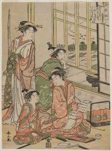Courtesans at Leisure fra serien The Six Immortal Poets, ca. tidlig på 1780-tallet.