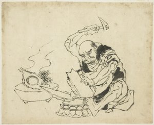 Zen Monk brennende bilde av Buddha (T