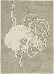 Hodeskalle og et brystkasse av Katsushika Hokusai (possibly)