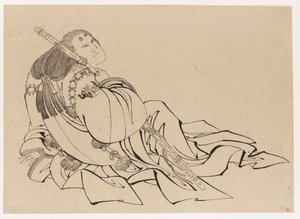 A Courtier, slutten av 1700-begynnelsen av 1800-tallet. av Katsushika Hokusai