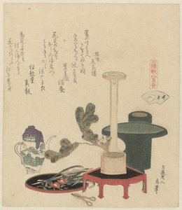 Et blomsterarrangement av Katsushika Hokusai