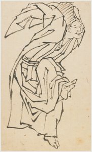 En Sambaso-danser, sent på 1700-tallet - begynnelsen av 1800-tallet. av Katsushika Hokusai