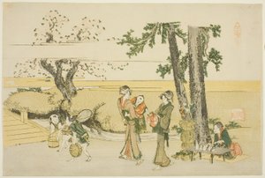 A Wayside Scene (Oji) av Katsushika Hokusai