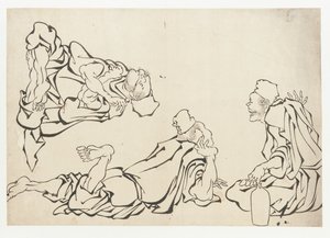 En sake-kamp, sent på 1700-tallet - begynnelsen av 1800-tallet. av Katsushika Hokusai