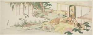 Beundrer blåregn av Katsushika Hokusai
