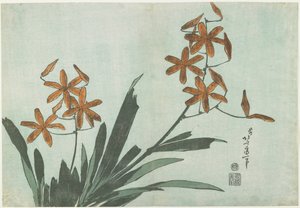 Blackberry Lilies, ca. 1832 av Katsushika Hokusai