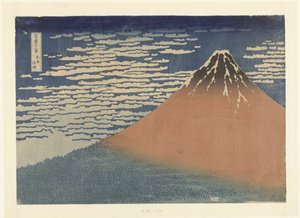 Klart vær med sørlig vind av Katsushika Hokusai