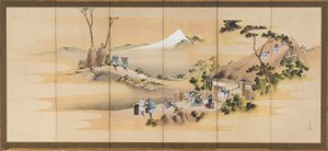 Country Scenes og Mount Fuji, en av et par, Edo-perioden, ca. 1830-1832. av Katsushika Hokusai