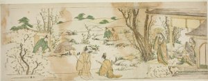 Høvisk begivenhet basert på Lanting Gathering av Katsushika Hokusai