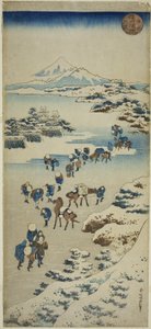 C Lossin g Tee F Furnace Suwa Shinano P Lovinse (ny art Suwa Lake Kori Watari) av Katsushika Hokusai