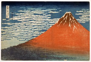 Fuji; Fjell i klart vær; 1831; fra serien 