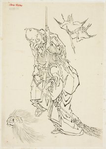 Jo and Uba; Theme of Takasago, ca. 1815-1849 (ink on paper) av Katsushika Hokusai