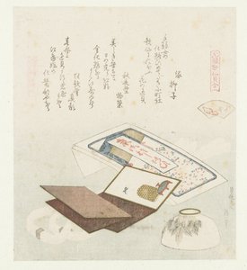 Skallfarge Irogai (tittel på objekt) En sammenligning av Genroku-dikt og skjell (serietittel) Genroku kasen kaiawase (serietittel på objekt) av Katsushika Hokusai