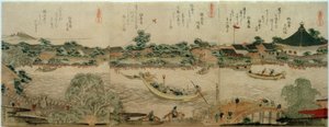 Kulthalle des Komagata-Tempels av Katsushika Hokusai