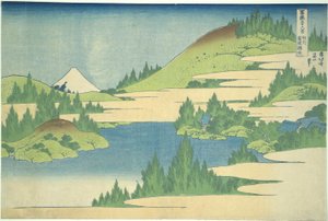 Lake Hakone i Segami-provinsen, fra serien Thirty-six Views of Mount Fuji av Katsushika Hokusai