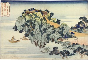 Kveldsscene i Jungai, fra serien Eight views of the Ryukyu Islands (Jungai sekisho) - Trykk av Katsushika Hokusai (1760-1849), japansk kunst av Katsushika Hokusai