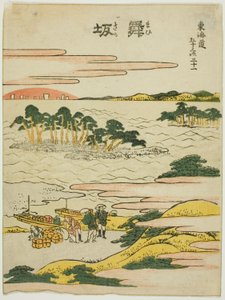 Maisaka, fra serien "Fifty-three Stations of the Tokaido (Tokaido gojusan tsugi)" av Katsushika Hokusai