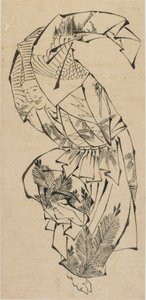Mannlig danser, Manzai, sent på 1700-tallet - begynnelsen av 1800-tallet. av Katsushika Hokusai