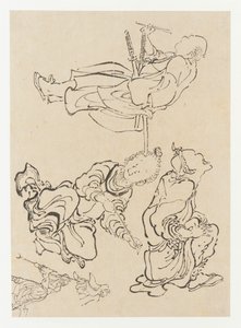 Diverse figurer, slutten av 1700-begynnelsen av 1800-tallet. av Katsushika Hokusai