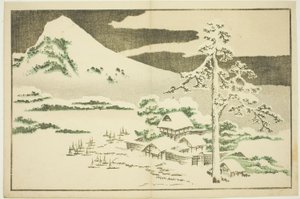 Mount Fuji in Winter, fra The Picture Book of Realistic Paintings of Hokusai (Hokusai shashin gafu) av Katsushika Hokusai