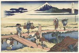 Nakahara i Sagami fylke Soshu Nakahara (tittel på objekt) 36 utsikt over Mount Fuji (serietittel) Fugaku sanjurokkei (serietittel på objekt) av Katsushika Hokusai