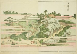 Nippori, fra den illustrerte boken "Picture Book of Amusements of the East (Ehon Azuma asobi)" av Katsushika Hokusai