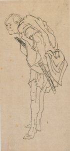 Stående mann, sent på 1700-tallet - begynnelsen av 1800-tallet. av Katsushika Hokusai