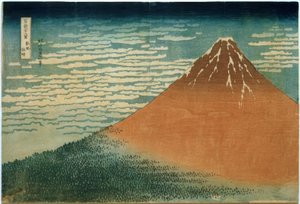Sørlig vind og klar morgen av Katsushika Hokusai