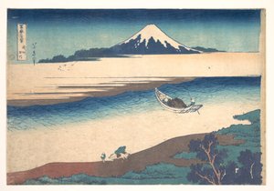 Tama-elven i Musashi-provinsen (Bushū Tamagawa), fra serien «De tretti-seks utsiktene over Fuji-fjellet» (Fugaku sanjūrokkei)
