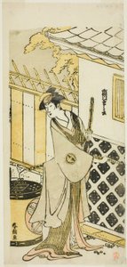 Skuespilleren Segawa Kikunojo III som en kvinne i en samurai-familie av Katsushika Hokusai