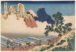 Baksiden av Fuji-fjellet sett fra Minobu-elven (Minobugawa Urafuji), fra serien Thirty-Six Views of Mount Fuji (Fugaku sanjūrokkei) av Katsushika Hokusai