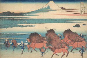 The New Fields at Ono i Suruga-provinsen Sunshu Ono shinden, fra serien Thir..., ca. 1830-32. av Katsushika Hokusai