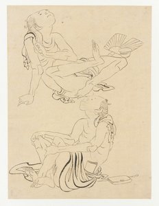 To menn slapper av om sommeren, Edo-perioden, 1800-tallet. av Katsushika Hokusai