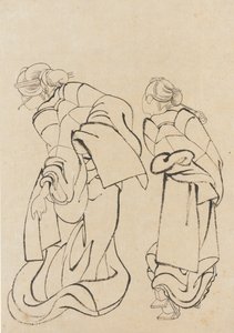 To kvinner, sent på 1700-tallet - begynnelsen av 1800-tallet. av Katsushika Hokusai