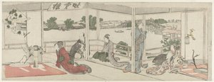 Viser blomsteroppsatser av Katsushika Hokusai