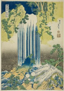 Yoro Falls in Mino Province (Mino no Yoro no taki), from the series "A Tour of Waterfalls in Various Provinces (Shokoku taki meguri)" av Katsushika Hokusai