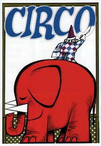 Plakat som reklamerer for et sirkus, c1920 (farge Litho) av David Mosé