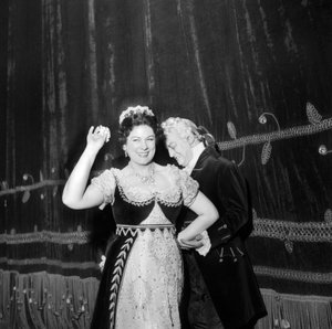 Renata Tebaldi og Tito Gobbi på La Scala, Milano av David Mosé