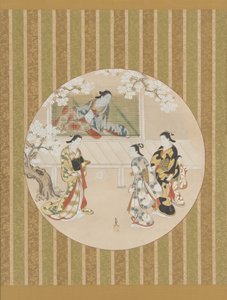 Parodi på en scene fra The Tale of Genji, tidlig på 1700-tallet. av Kawamata Tsuneyuki