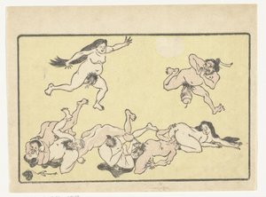 Orgie The Big Tail (serietittel) av Kawanabe Kyosai