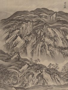 Steinete landskap, ca. 1887. av Kawanabe Kyosai